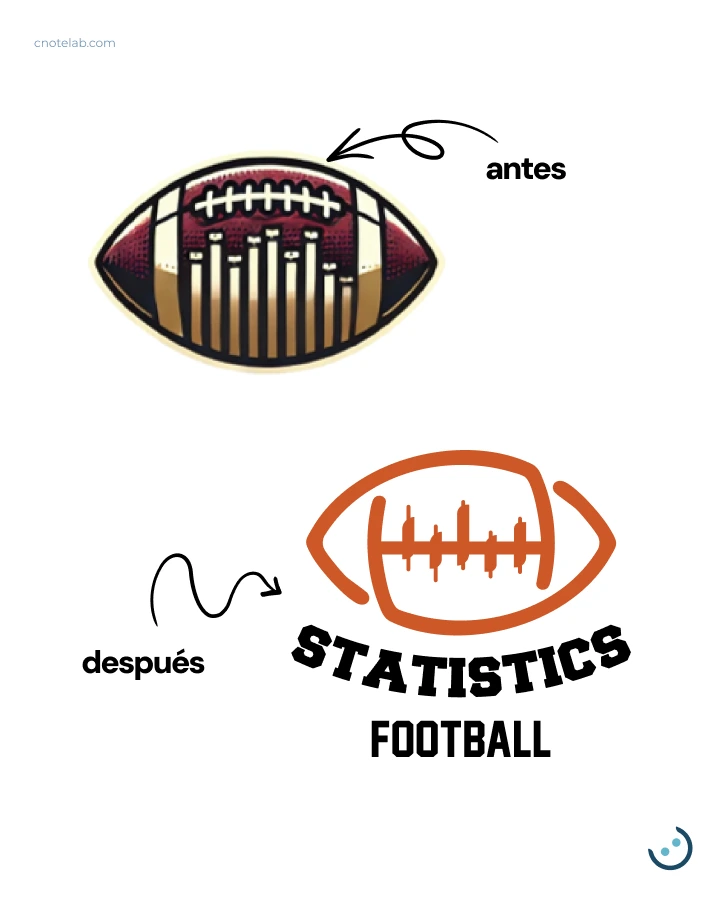 Rebranding de Statistics Football: logotipo antes y después