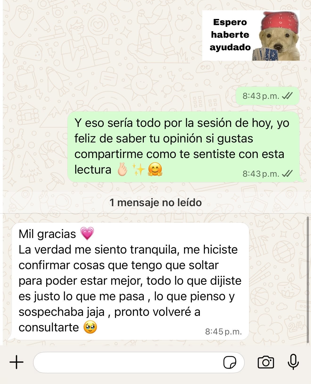 Testimonio de una clienta