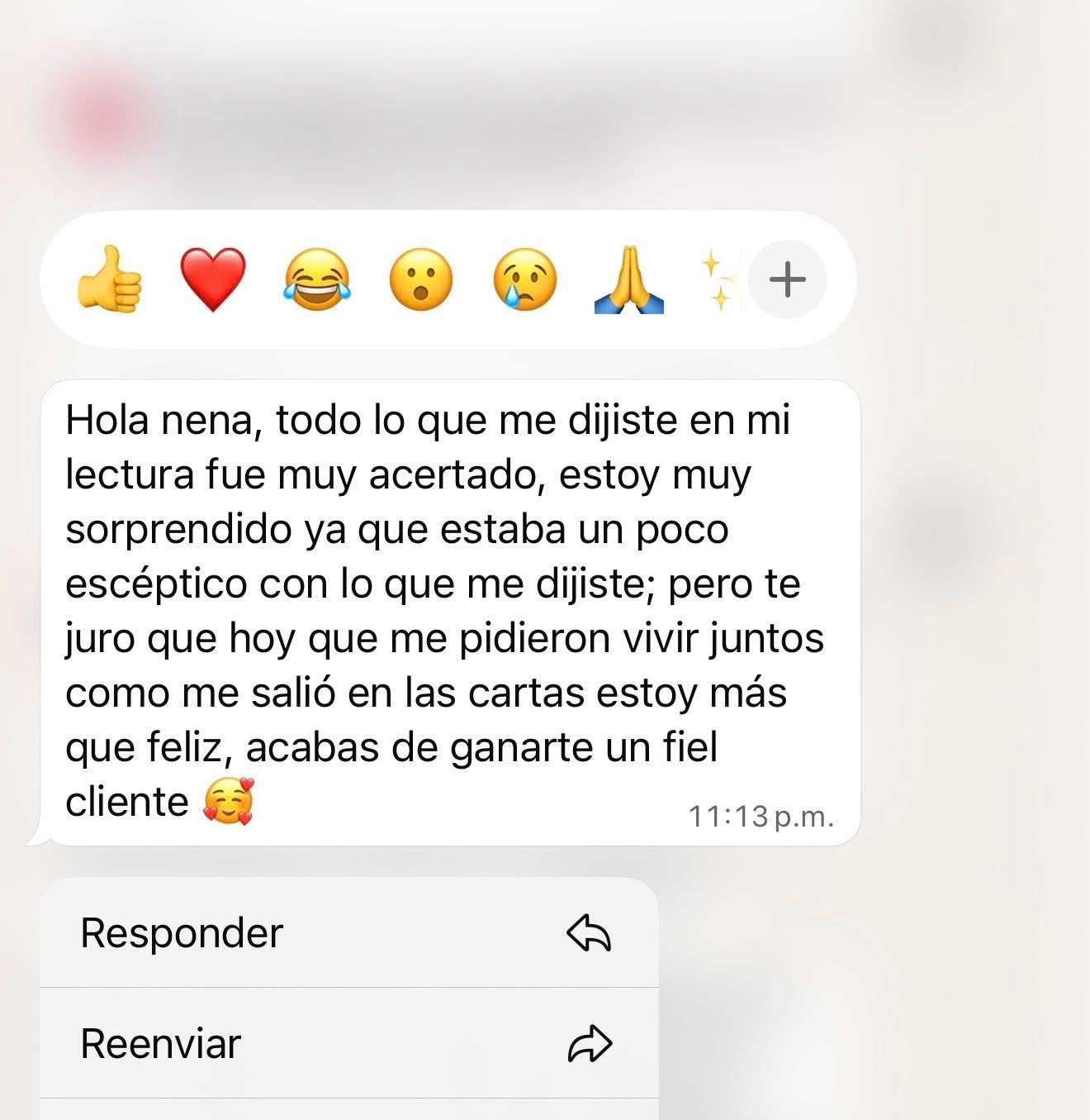 Testimonio de una clienta