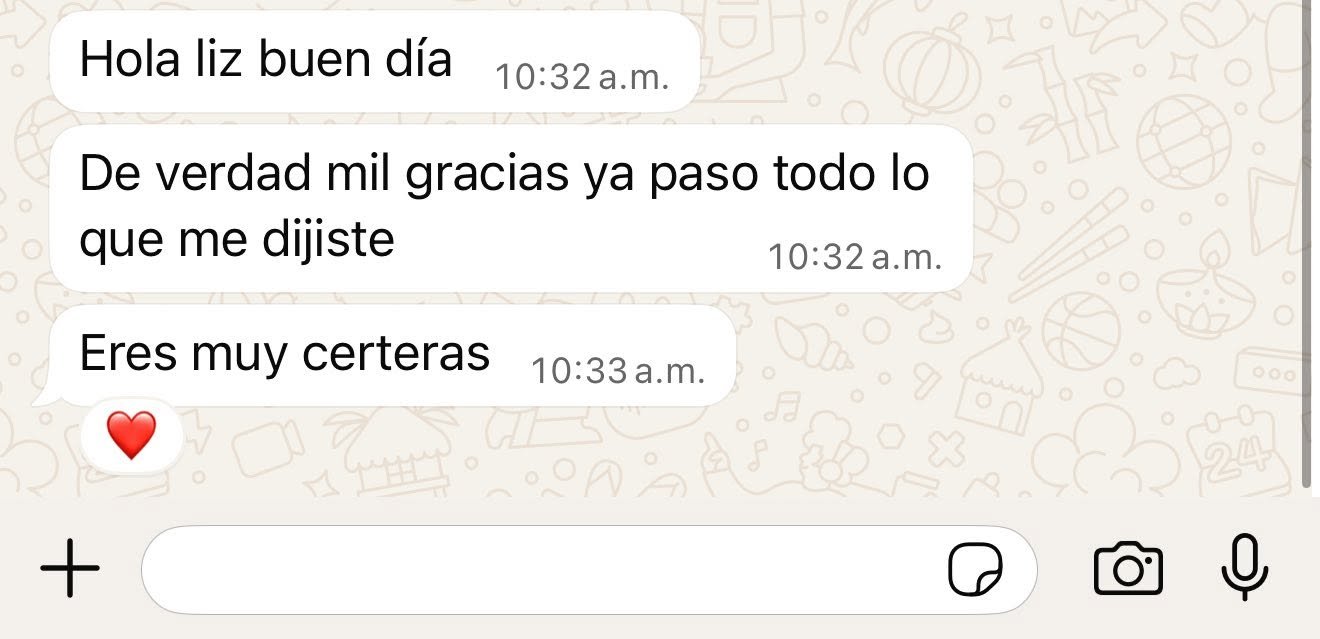 Testimonio de una clienta